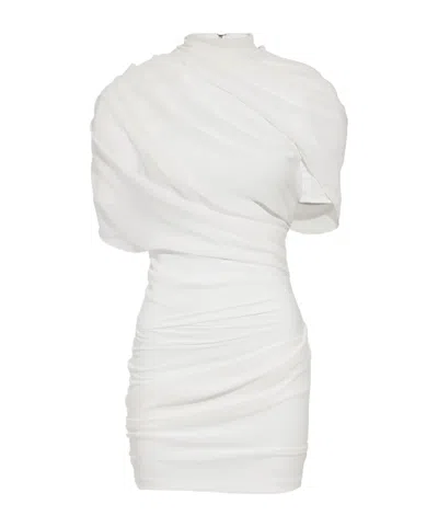 Jacquemus Pleated Dress In White