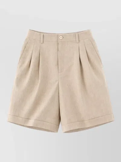 Jacquemus Pleated Front Tailored Pants Belt Loops In Neutral