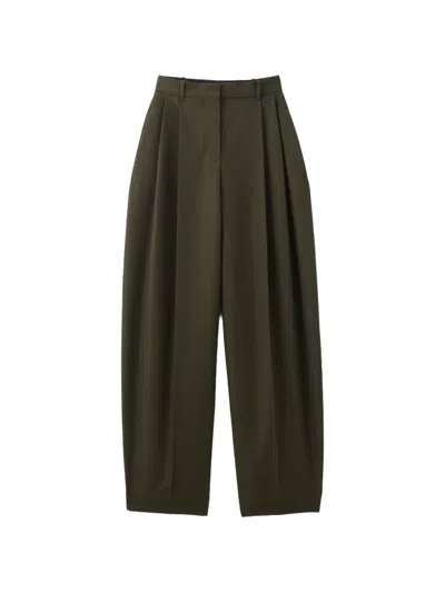 Jacquemus Pleated-front Tailored Trousers In Green