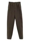 Jacquemus Pleated-front Trousers In Brown