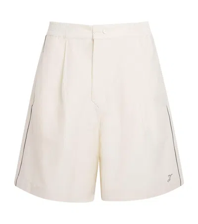 Jacquemus Pleated Pyjama Shorts In White