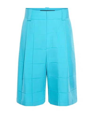 Jacquemus Pleated Shorts In Blue