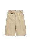Jacquemus Pleated Shorts In Neutrals
