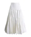Jacquemus Cotton Triana Midi Skirt In White