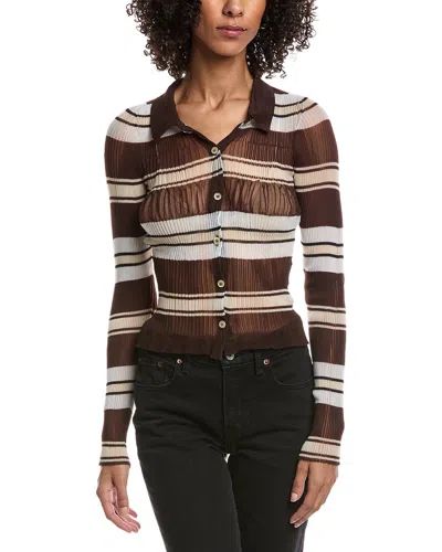 Jacquemus Pleated Top In Brown