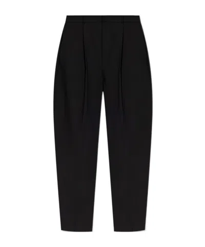 Jacquemus Pleated Track Pants In Black