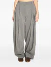 Jacquemus Curvo High-rise Cotton-blend Straight-leg Pants In Gray