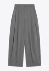 Jacquemus Le Pantalon Pleated Melange-wool Trousers In Gray
