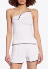 Jacquemus Plisse Pleated Tank Top In White