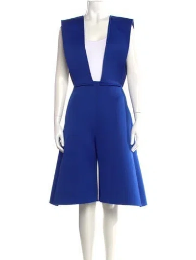 Pre-owned Jacquemus Plunge Neckline Jumpsuit In Blue