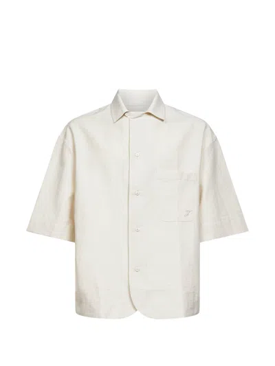 Jacquemus Off-white Cotton Blend Canvas Paysan Shirt
