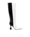 Jacquemus Kiss Block Heel Knee Boots In White