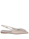 Jacquemus Duelo Slingbacks With Circle And Square Motifs In Grey