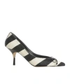 Jacquemus Les Escarpins Tourni 80 Striped Faux Raffia Pumps In Multi