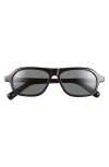 Jacquemus Polarized Pilot Sunglasses In Black