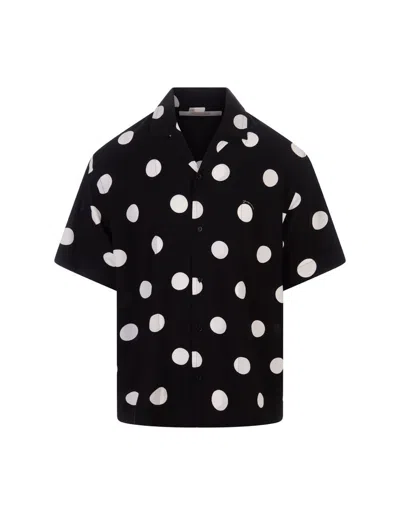 Jacquemus Polka Dot Buttoned Shirt In Black