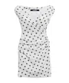 Jacquemus 'the Rita' White Dress With V-neck And Polka Dot Motif In White