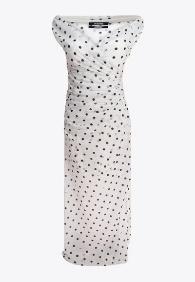JACQUEMUS POLKA DOT MAXI DRESS