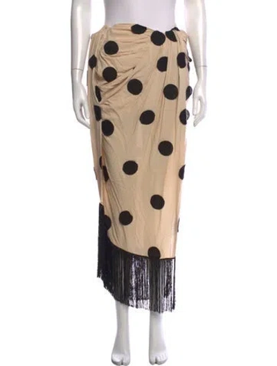 Pre-owned Jacquemus Polka Dot Print Long Skirt In Neutrals