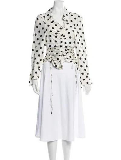 Pre-owned Jacquemus Polka Dot Print Long Sleeve Blouse In Multi