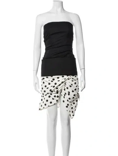 Pre-owned Jacquemus Polka Dot Print Mini Dress In Black/white