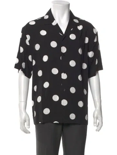 Pre-owned Jacquemus Polka Dot Print Short Sleeve Shirt In Gray