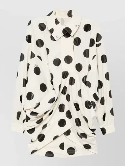 Jacquemus Polka-dot Oversized Funnel-neck Jacket In Multi