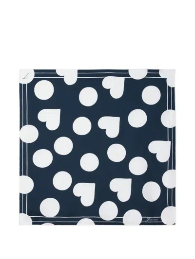 Jacquemus Polka-dot Scarf In Blue