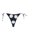 Jacquemus Polka-dot Triangle Bikini In Blue