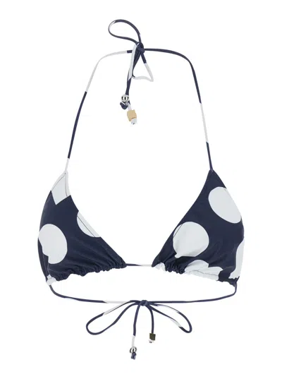 Jacquemus Polka-dot Triangle Tech Fabric Bikini
