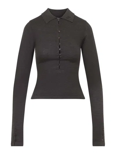 JACQUEMUS POLO - MARRÓN OSCURO