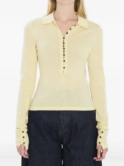 JACQUEMUS POLO-COLLAR BUTTONED BOUSE