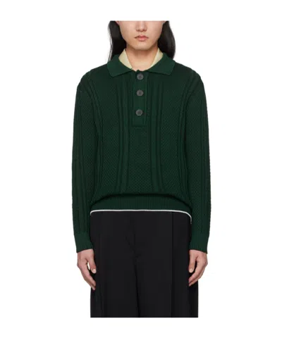 Jacquemus Polo Collar Sweater In Black
