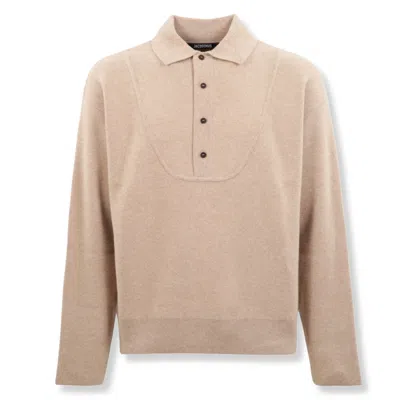 Jacquemus La Maille Vareuse Pallone Wool And Cashmere-blend Sweater In Neutral