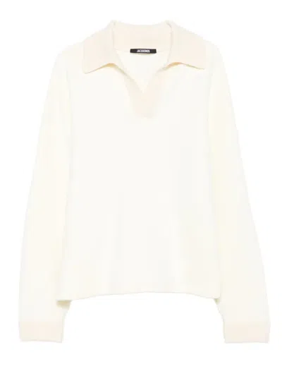 JACQUEMUS POLO-NECK RIBBED SWEATER