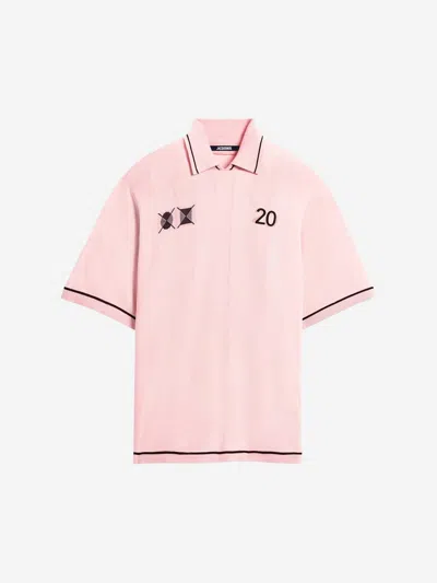 Jacquemus Le Polo Liga Football Polo In Light Pink