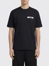 Jacquemus Minimalist Black Short-sleeve Cotton T-shirt With Patch Detail In Black