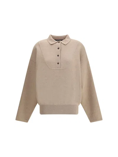 JACQUEMUS POLO SWEATER LA MAILLE VAREUSE PALLONE