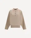 Jacquemus Polo Collar Knitwear With Ribbed Cuffs And Hem In Nude