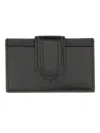 Jacquemus 'le Porte-cartes Bambino' Black Card Holder With Magnetic Closure