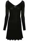 Jacquemus Womens Black Logo-plaque Slim-fit Knitted Mini Dress In Black