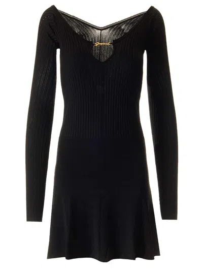 Jacquemus Women La Mini Robe Pralu Dress In Black