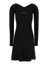Jacquemus Womens Black Logo-plaque Slim-fit Knitted Mini Dress In Black