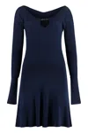 Jacquemus Pralu Knit Mini-dress In Blue