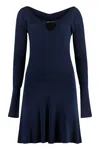 Jacquemus Pralu Knit Mini-dress In Blue