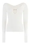 JACQUEMUS PRALÙ KNITTED VISCOSA-BLEND TOP