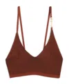 Jacquemus Pralu Logo-embellished Cropped Top In Brown