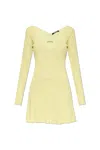 Jacquemus The Pralù Scalloped Mini Dress In Yellow