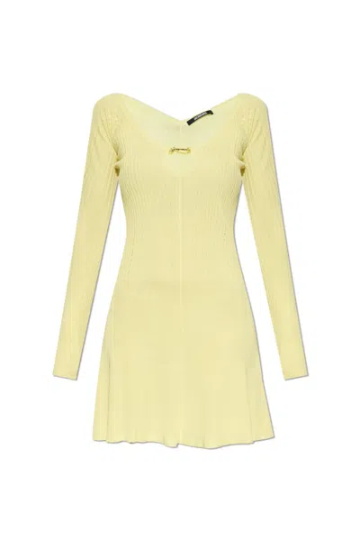 JACQUEMUS JACQUEMUS PRALÙ LONG-SLEEVE MINI DRESS