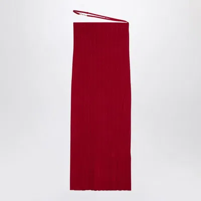 Jacquemus Pralù Midi Skirt In Red